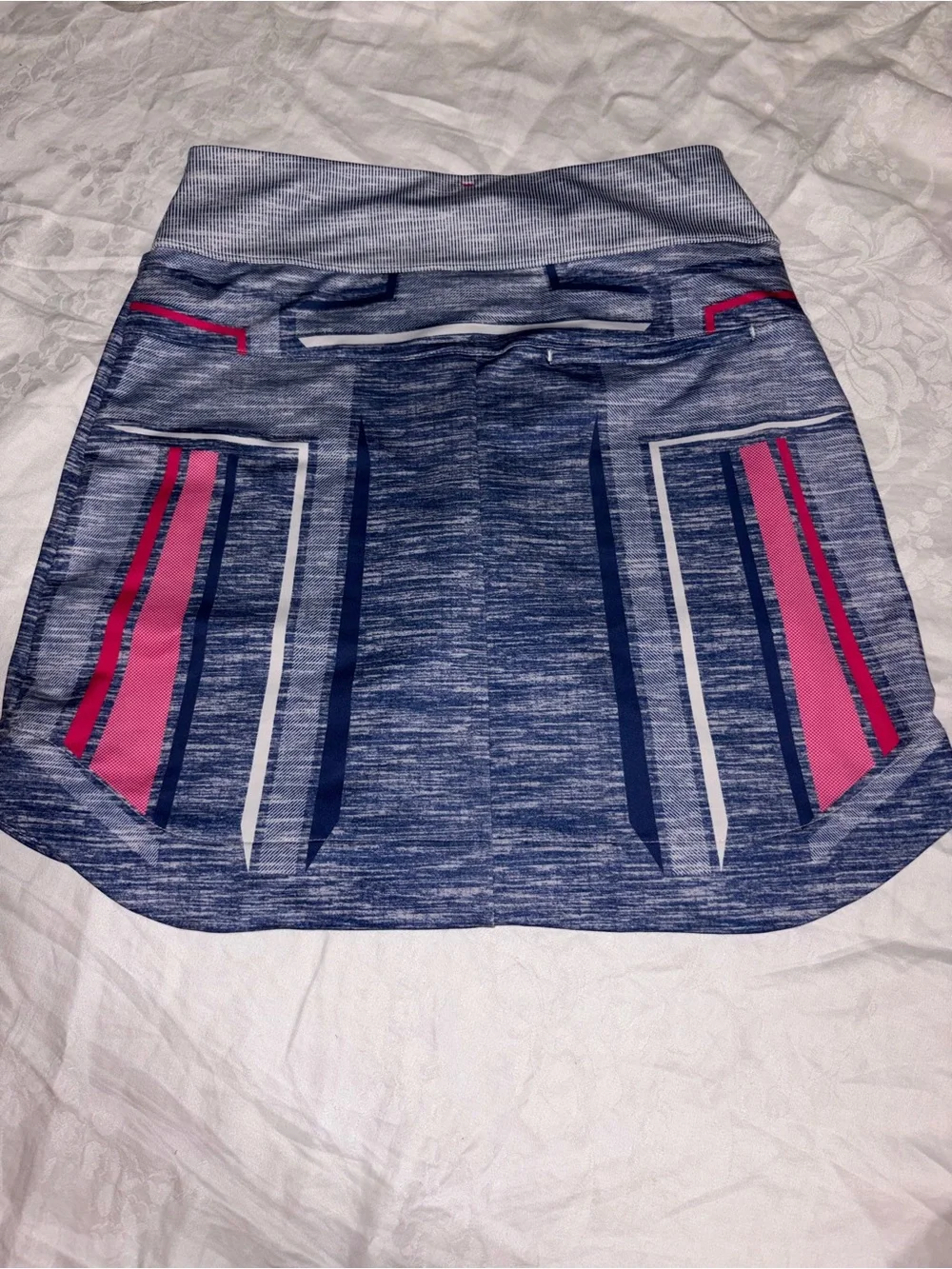 HTF Like new Lucky in Love Blue pink Tennis Skort